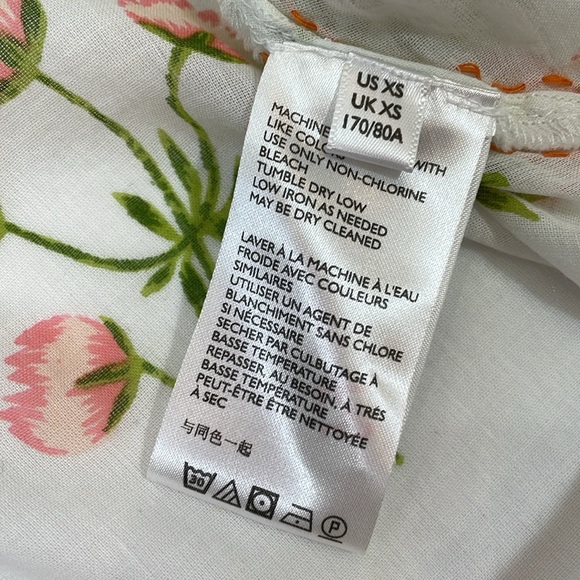 Urban Outfitters Blouse Top XS NWT Floral Boho Print Oversized Pink White - Picture 7 of 9